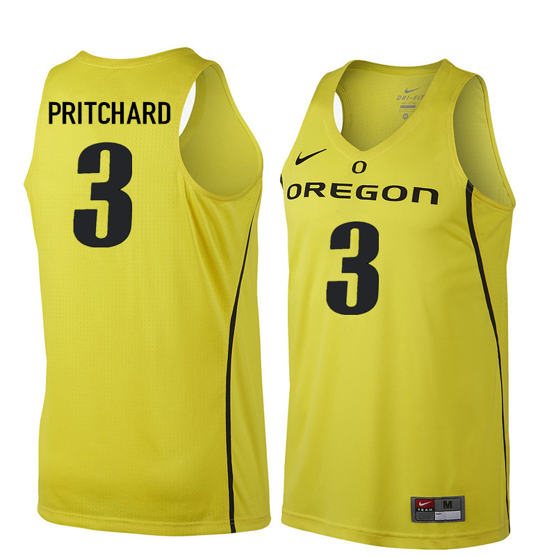 Men Oregon Ducks #3 Payton Pritchard College Basketball Jerseys Sale-Yellow